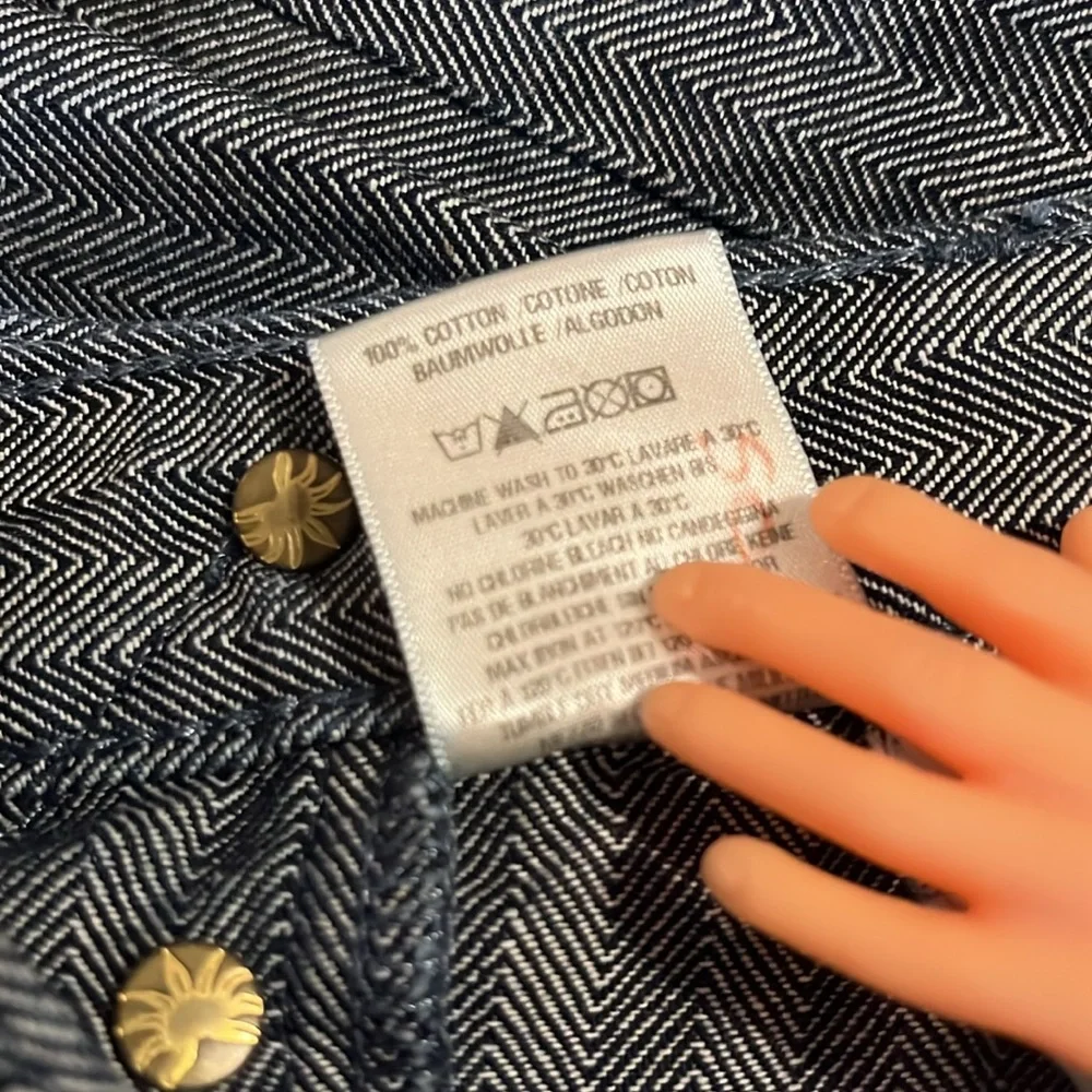 Agave Denim W6 High Rise Straight Button Fly Oakley Rinse Size 27 - Picture 16 of 16